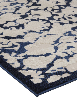 HomeRoots 10' Blue and Ivory Abstract Power Loom Area Rug – Durable, Stylish Design for Everyday Living Spaces 10' X 13' 567692