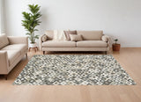 Faux Cowhide Area Rug - Stylish Black Gray Animal Print for Elegant Living Spaces