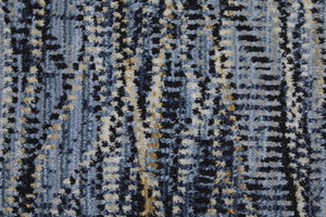 HomeRoots 5' Abstract Power Loom Area Rug in Blue, Ivory & Tan - Modern Design for Stylish Home Decor 7' X 10' 567719