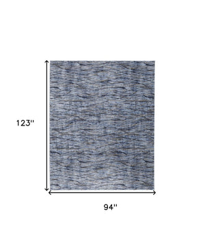 HomeRoots 5' Abstract Power Loom Area Rug in Blue, Ivory & Tan - Modern Design for Stylish Home Decor 8' X 10' 567720
