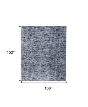 HomeRoots 5' Abstract Power Loom Area Rug in Blue, Ivory & Tan - Modern Design for Stylish Home Decor 9' X 13' 567721