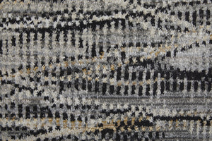 HomeRoots 5' Gray Ivory Tan Abstract Area Rug - Durable, Stain-Resistant, Contemporary Design for Modern Spaces 8' X 10' 567725