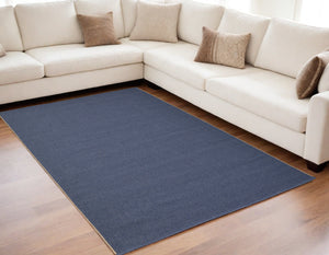 Homeroots 5' X 8' Blue Hand Woven Area Rug Blue Polypropylene 567743