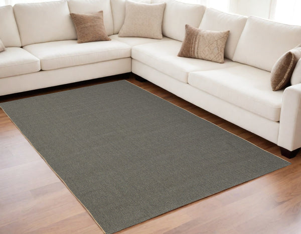 Homeroots 5' X 8' Green Hand Woven Area Rug Green Polypropylene 567748