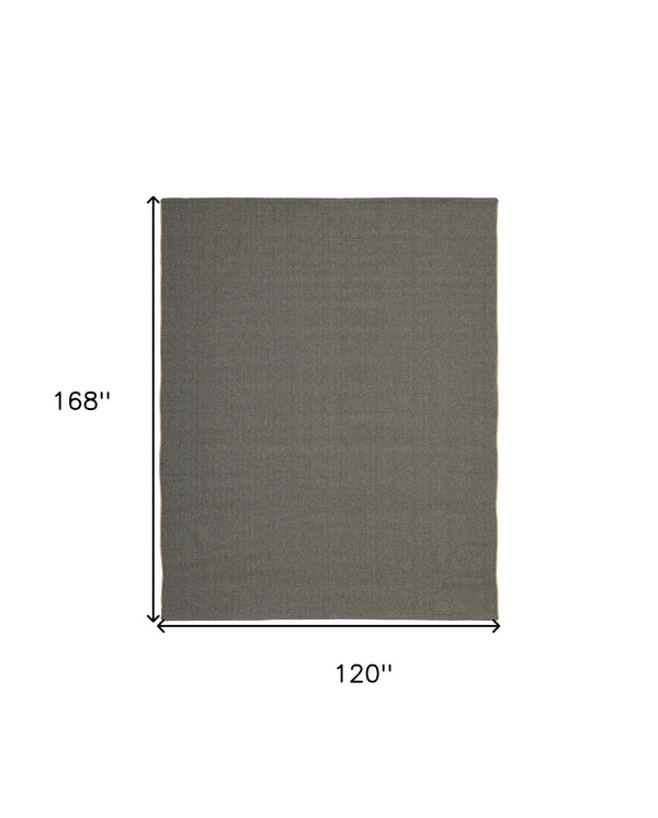 Homeroots 10' X 14' Green Hand Woven Area Rug Green Polypropylene 567751