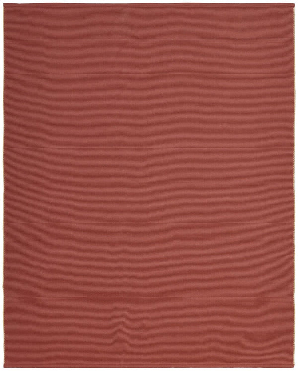 HomeRoots 5' Hand-Woven Red and Tan Area Rug – Unique Artisan Craftsmanship for Timeless Style in Any Room 9' X 12' 567765