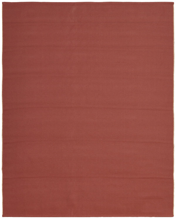 Homeroots 10' X 14' Red And Tan Hand Woven Area Rug Red Polypropylene 567766