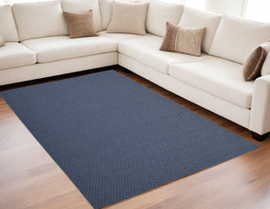 Homeroots 5' X 8' Blue Hand Woven Area Rug Blue Polypropylene 567767