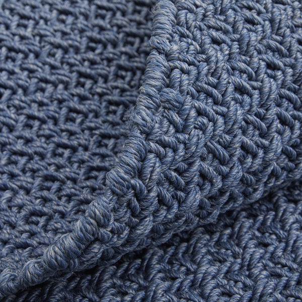 Homeroots 9' X 12' Blue Hand Woven Area Rug Blue Polypropylene 567769