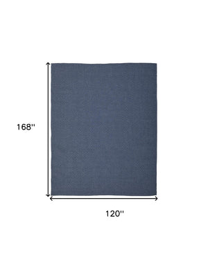 HomeRoots 10' Hand-Woven Blue Area Rug - Artisan Crafted, Stain-Resistant, Durable Design for Large Spaces 10' X 14' 567770