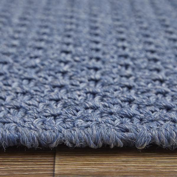 Homeroots 10' X 14' Blue Hand Woven Area Rug Blue Polypropylene 567770