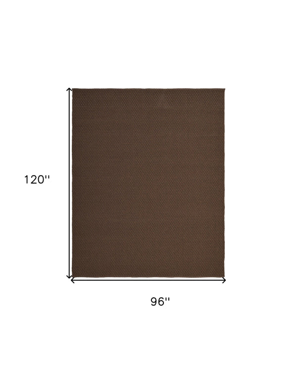 Homeroots 8' X 10' Brown Hand Woven Area Rug Brown Polypropylene 567773