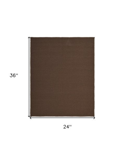Homeroots 2' Hand Woven Brown Area Rug - Unique Artisan Crafted Accent For Any Space, Stain Resistant Design 2' X 3' Polypropylene 567776
