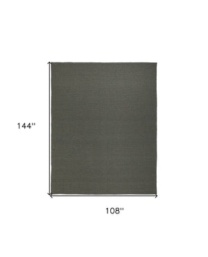 Homeroots 9' X 12' Green Hand Woven Area Rug Green Polypropylene 567779