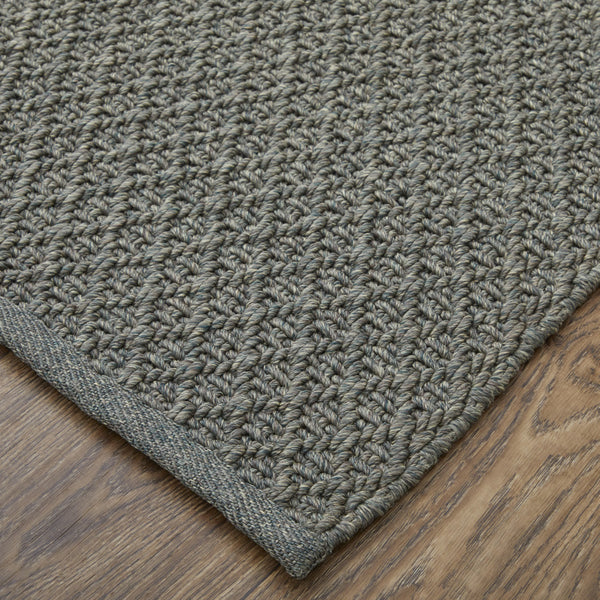 Homeroots 10' X 14' Green Hand Woven Area Rug Green Polypropylene 567780