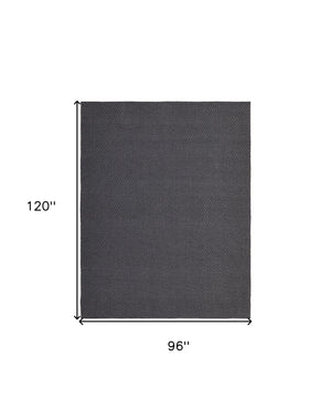 Homeroots 8' X 10' Gray Hand Woven Area Rug Gray Polypropylene 567783