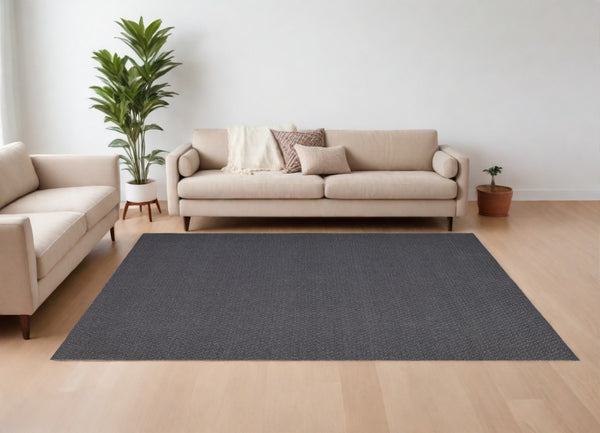 HomeRoots 5' Hand-Woven Gray Area Rug – Unique Artisan Craftsmanship for Stylish, Low-Maintenance Living Spaces 10' X 14' 567785