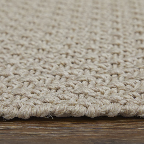 Homeroots 9' X 12' Tan Hand Woven Area Rug Ivory Polypropylene 567788