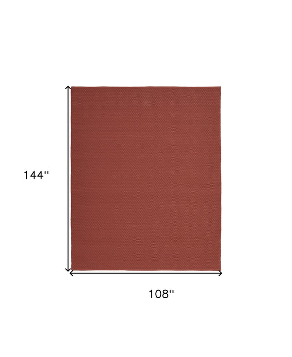 Homeroots 9' X 12' Red Hand Woven Area Rug Red Polypropylene 567792