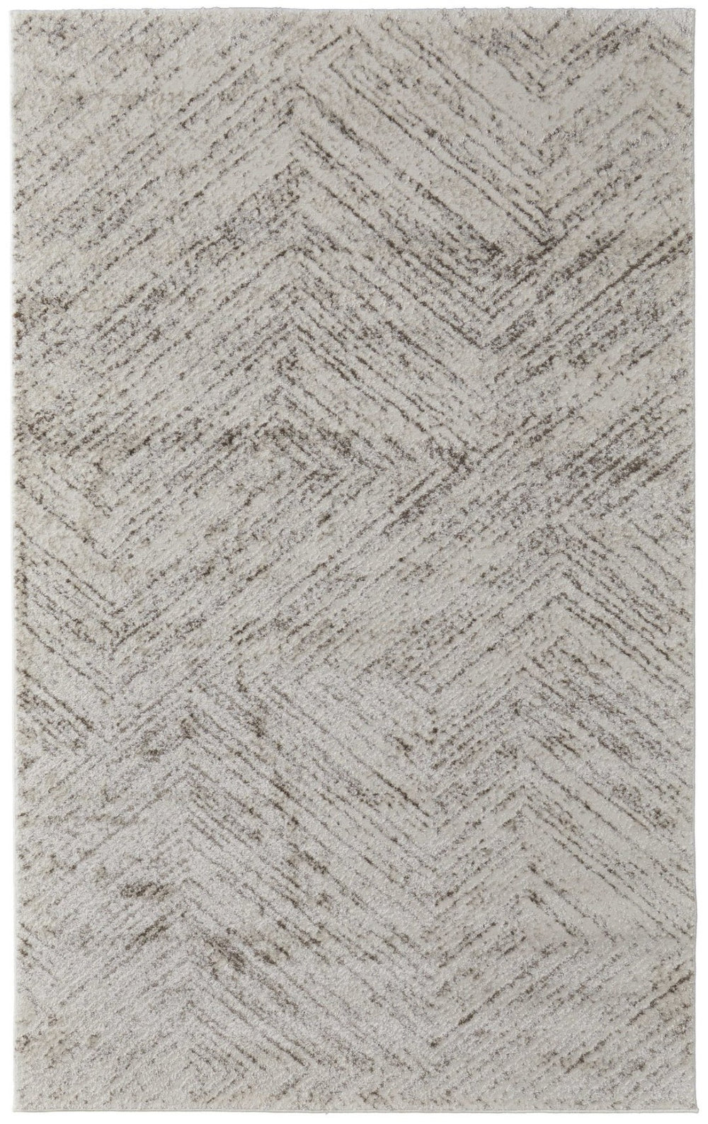 HomeRoots 12' Modern Ivory and Brown Geometric Area Rug – Durable, Stain-Resistant Design for Family Spaces 12' X 15' 567801