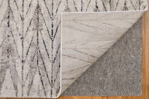 HomeRoots 4' Stylish Ivory and Brown Geometric Area Rug - Soft, Durable, Stain-Resistant for High-Traffic Spaces 10' X 14' 567824