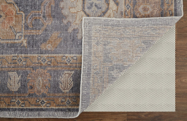 HomeRoots 4' Hand-Knotted Oriental Area Rug in Worn Blue-Gray and Tan – Durable, Stain-Resistant Beauty 4' X 6' 567827