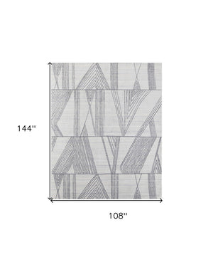 HomeRoots 4' Hand Woven Black and Ivory Abstract Area Rug – Modern Elegance for Cozy Spaces and High Traffic Areas 9' X 12' 567854