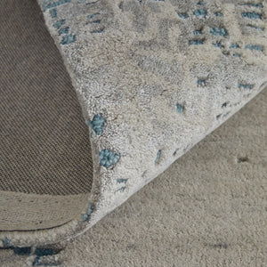 HomeRoots 4' Hand-Tufted Abstract Area Rug in Gray Taupe and Blue for Modern Spaces - Cozy & Durable Design 8' X 10' 567865