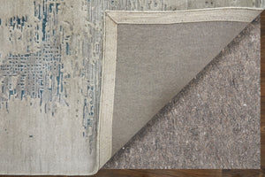HomeRoots 4' Hand-Tufted Abstract Area Rug in Gray Taupe and Blue for Modern Spaces - Cozy & Durable Design 10' X 14' 567866
