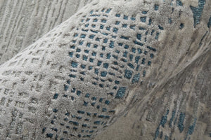 HomeRoots 2' Abstract Hand-Tufted Area Rug in Gray Taupe and Blue – Elegant, Cozy, and Versatile Accent Piece 2' X 3' 567867