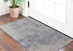 HomeRoots 2' Abstract Hand-Tufted Area Rug in Gray Taupe and Blue – Elegant, Cozy, and Versatile Accent Piece 2' X 3' 567867