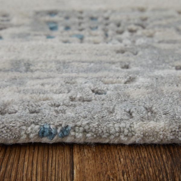 HomeRoots 2' Abstract Hand-Tufted Area Rug in Gray Taupe and Blue – Elegant, Cozy, and Versatile Accent Piece 2' X 3' 567867