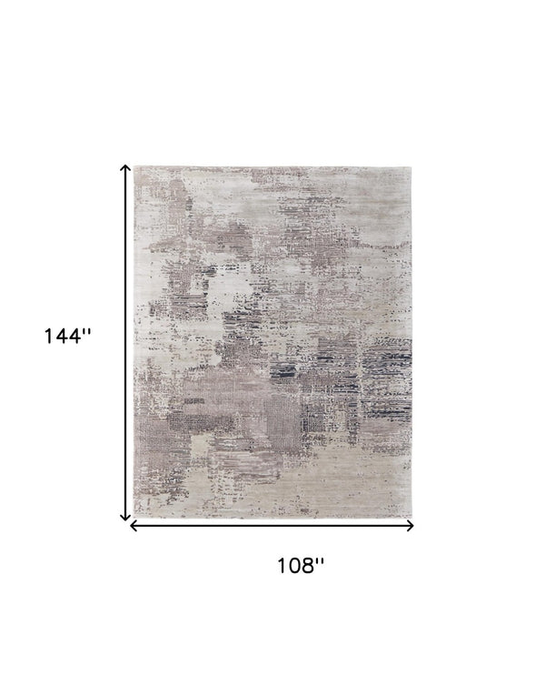 HomeRoots 4' Modern Abstract Hand-Tufted Area Rug in Rich Brown, Black, and Tan for Cozy Spaces and Style 9' X 12' 567870