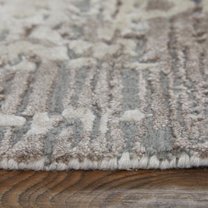 HomeRoots 4' Modern Abstract Hand-Tufted Area Rug in Rich Brown, Black, and Tan for Cozy Spaces and Style 9' X 12' 567870