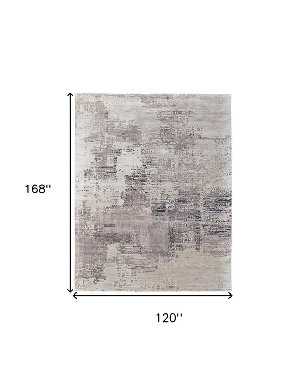 HomeRoots 4' Modern Abstract Hand-Tufted Area Rug in Rich Brown, Black, and Tan for Cozy Spaces and Style 10' X 14' 567871