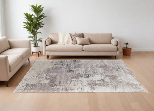 HomeRoots 4' Modern Abstract Hand-Tufted Area Rug in Rich Brown, Black, and Tan for Cozy Spaces and Style 10' X 14' 567871