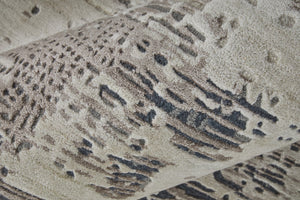 HomeRoots 2' Hand-Tufted Abstract Area Rug in Rich Brown, Black, and Tan for Modern Small Spaces Decor 2' X 3' 567872