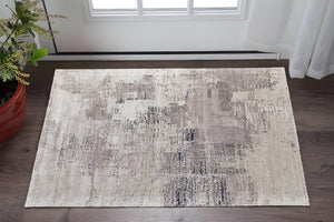 HomeRoots 2' Hand-Tufted Abstract Area Rug in Rich Brown, Black, and Tan for Modern Small Spaces Decor 2' X 3' 567872