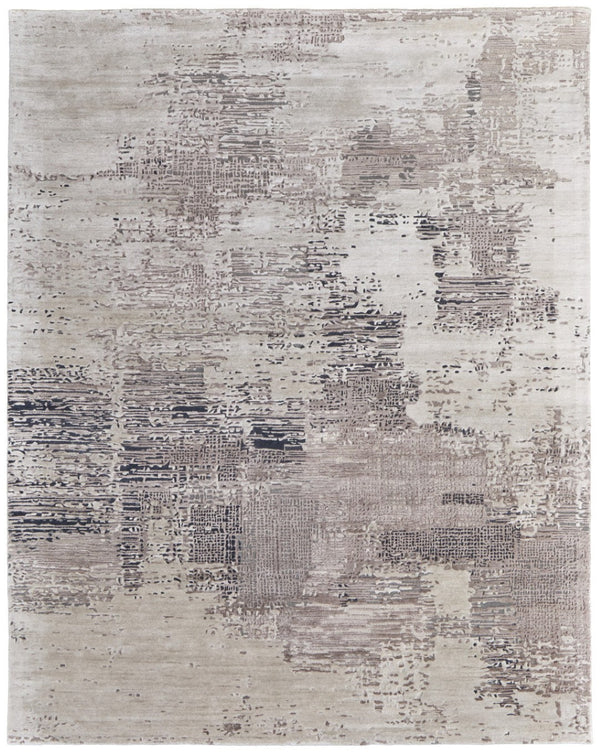 HomeRoots 2' Hand-Tufted Abstract Area Rug in Rich Brown, Black, and Tan for Modern Small Spaces Decor 2' X 3' 567872