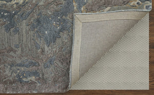 HomeRoots 4' Ivory Taupe Green Abstract Hand-Tufted Area Rug - Soft Wool-Blend for Modern Home Decor Elegance 5' X 8' 567880