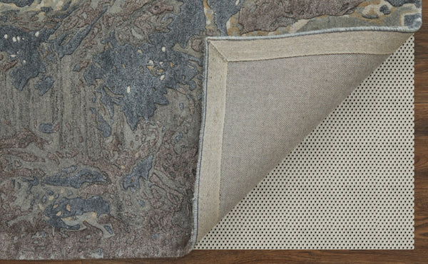 HomeRoots 4' Ivory Taupe Green Abstract Hand-Tufted Area Rug - Soft Wool-Blend for Modern Home Decor Elegance 5' X 8' 567880