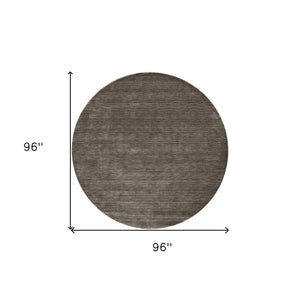 HomeRoots 4' Hand-Woven Tan Wool Area Rug – Elegant, Durable, and Stain-Resistant for Any Room in Your Home 8' Round 567893
