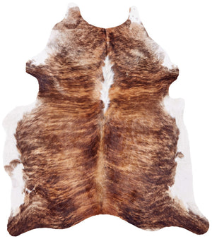 HomeRoots 4' Brown Cowhide Animal Print Area Rug - Rustic Charm Meets Modern Style for Any Room Decor 567902