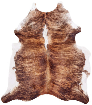 HomeRoots 4' Brown Cowhide Animal Print Area Rug - Rustic Charm Meets Modern Style for Any Room Decor 567902