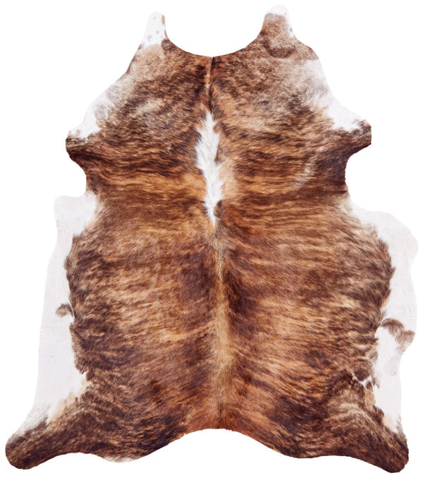 HomeRoots 4' Brown Cowhide Animal Print Area Rug - Rustic Charm Meets Modern Style for Any Room Decor 567902