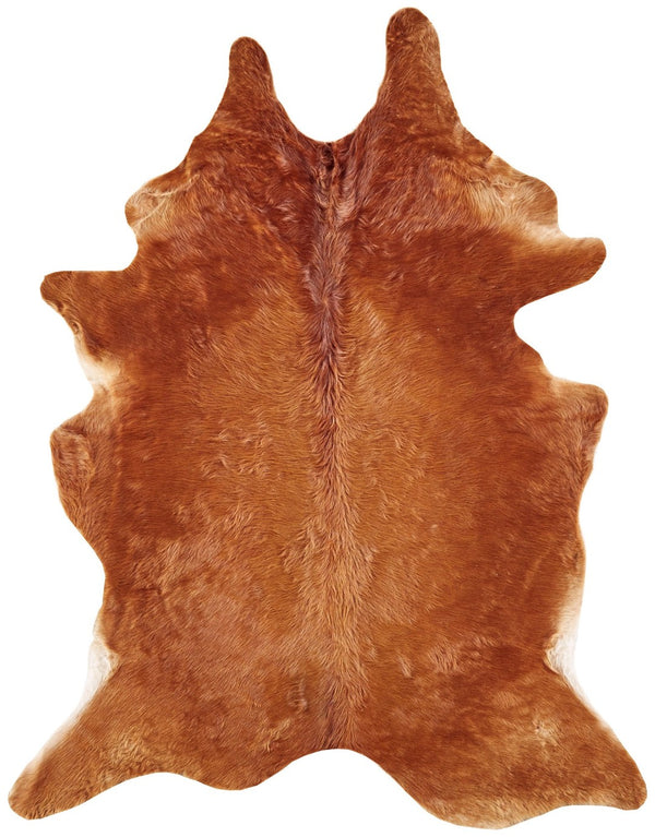 HomeRoots 4' X 5' Brown Cowhide Animal Print Area Rug - Chic Power Loom Design for Modern Living Spaces 567904