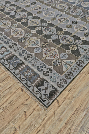 Homeroots 2' Hand Knotted Wool Southwestern Area Rug - Unique Red, Blue & Brown Design For Any Space 2' X 3' Wool 567915