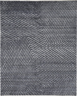 HomeRoots 2' X 3' Gray Wool Abstract Hand Knotted Area Rug - Modern Style, Soft Comfort & Durable Design for Any Space 567934