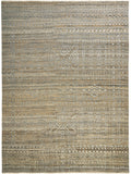 Homeroots 2' X 3' Ivory Gold And Tan Geometric Hand Knotted Worn Faded Area Rug Gold Wool Blend 567942