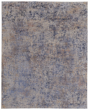 Homeroots 2' X 3' Blue Brown And Gray Abstract Power Loom Area Rug Blue Polyester 567951